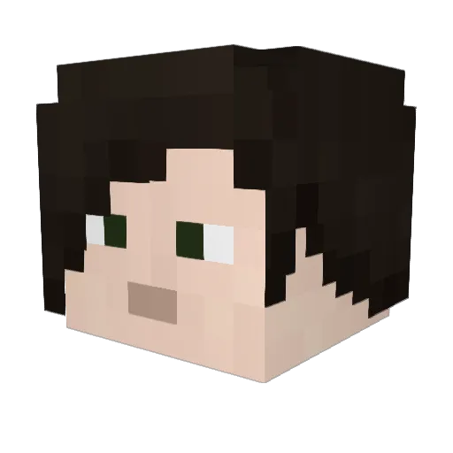 VraiPharis Minecraft avatar head, 3D render