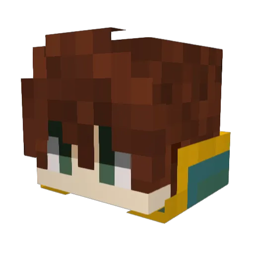 Vranz Minecraft avatar head, 3D render