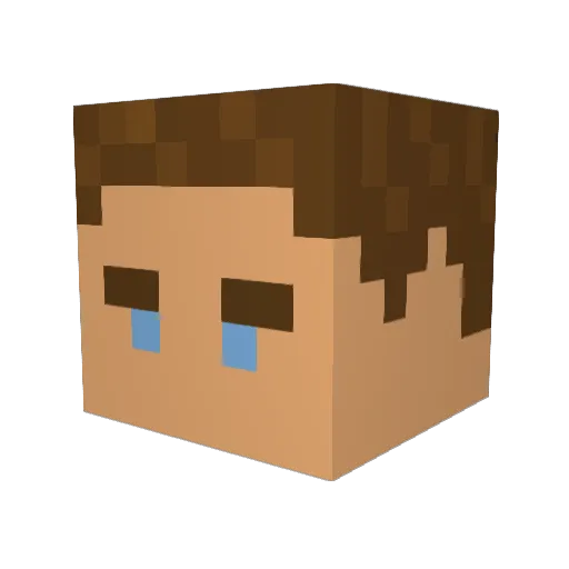 Vrashnar Minecraft avatar head, 3D render