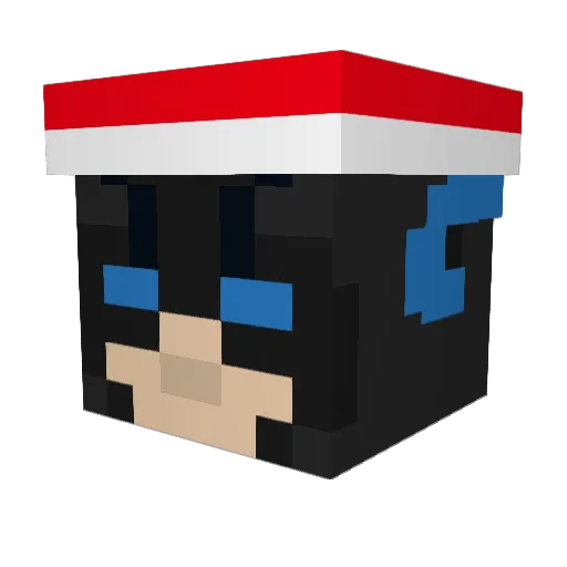 Vrazoc Minecraft avatar head, 3D render