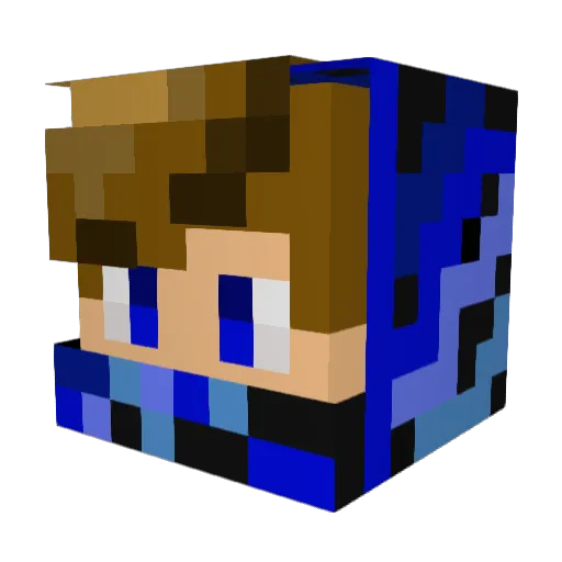 Vreazys Minecraft avatar head, 3D render