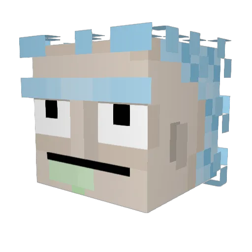 Vrebels27 Minecraft avatar head, 3D render