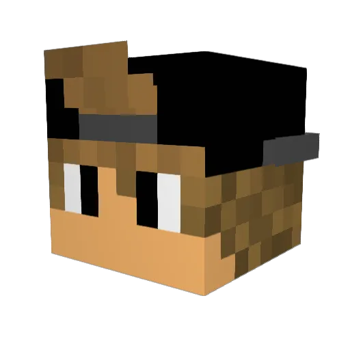 Vredestormrage Minecraft avatar head, 3D render