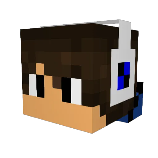 Vredion Minecraft avatar head, 3D render