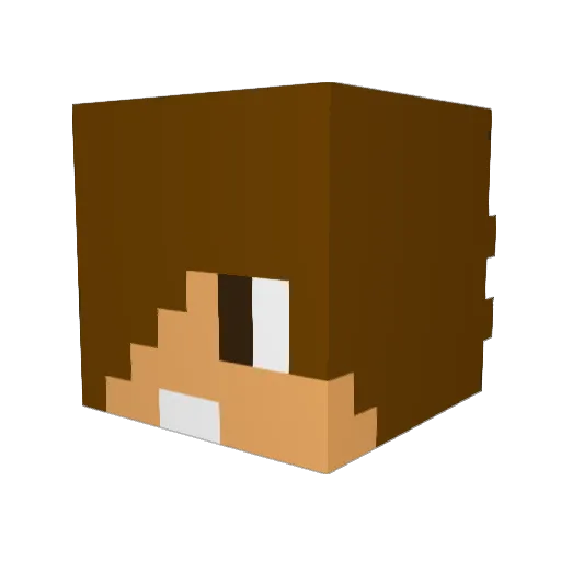 Vreon93 Minecraft avatar head, 3D render