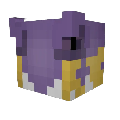 Vribi Minecraft avatar head, 3D render