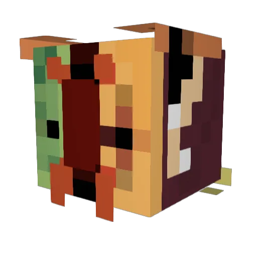 Vricsno Minecraft avatar head, 3D render