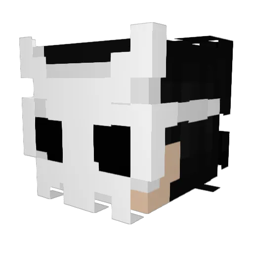 Vrilliant Minecraft avatar head, 3D render