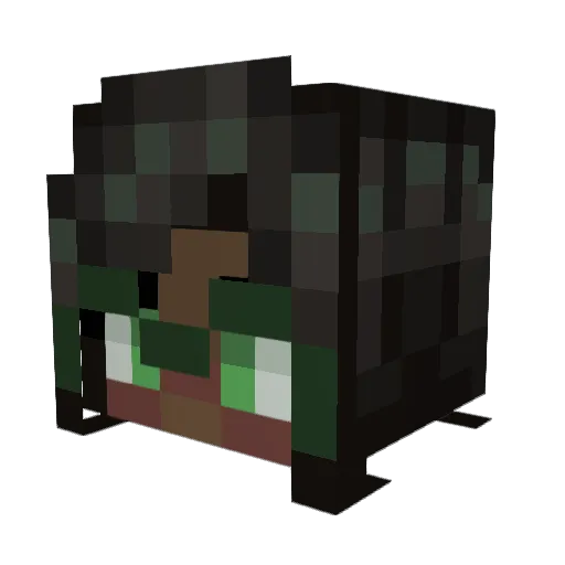 Vrisker Minecraft avatar head, 3D render