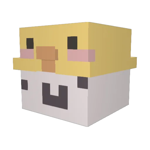 Vristic Minecraft avatar head, 3D render