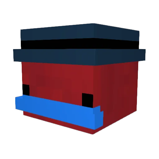 Vritchin Minecraft avatar head, 3D render
