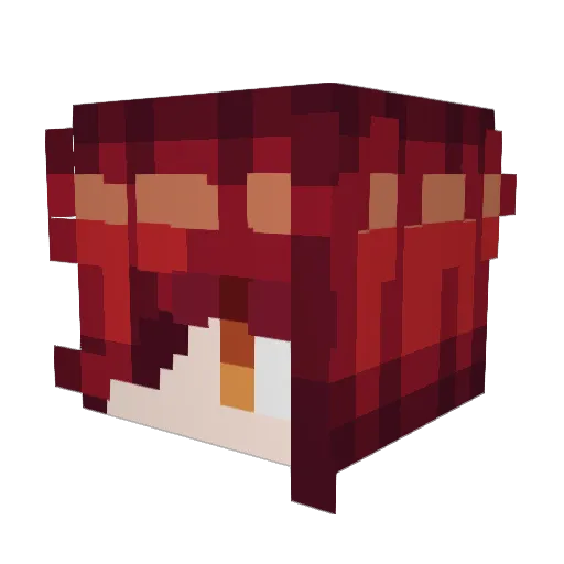 Vriwux Minecraft avatar head, 3D render