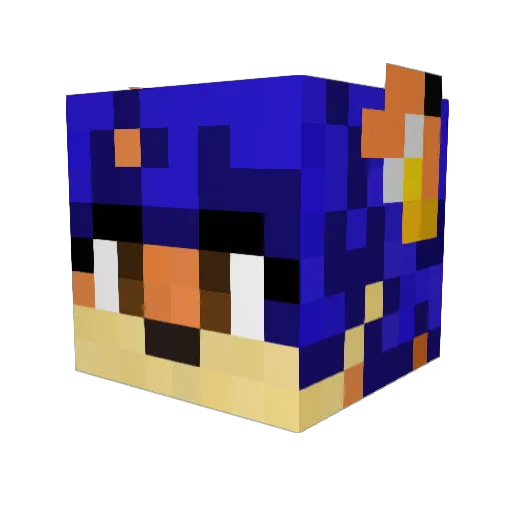 Vroboy Minecraft avatar head, 3D render