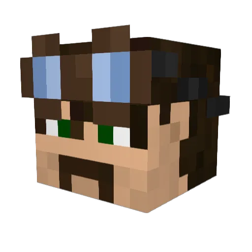 Vrograth Minecraft avatar head, 3D render