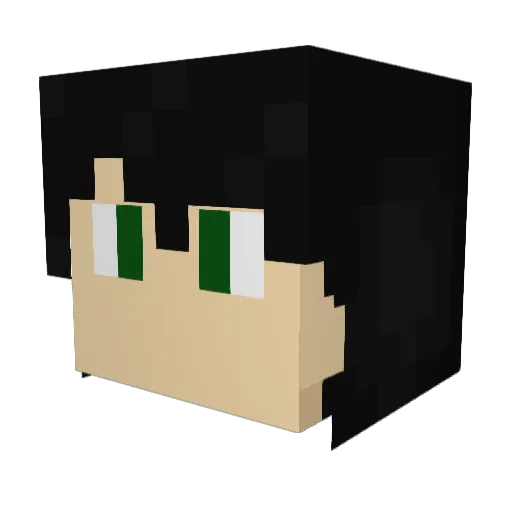 Vroskun Minecraft avatar head, 3D render