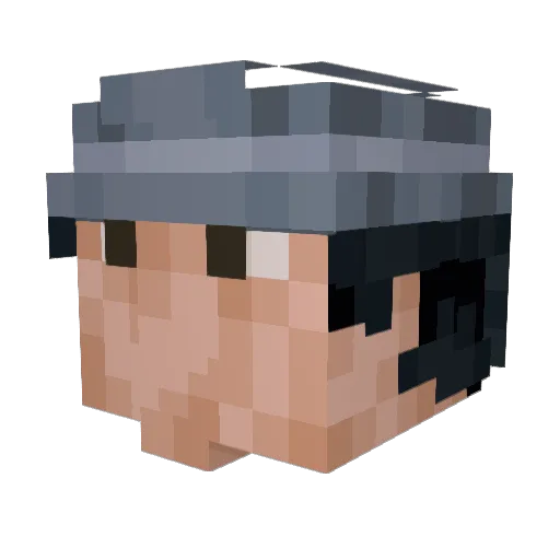 Vroxxes Minecraft avatar head, 3D render