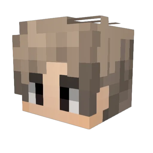 Vroza Minecraft avatar head, 3D render