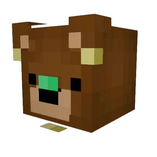Vrozy Minecraft avatar head, 3D render