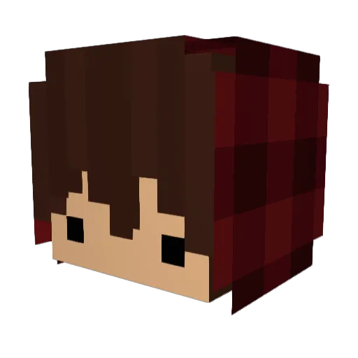 Vrozzz Minecraft avatar head, 3D render
