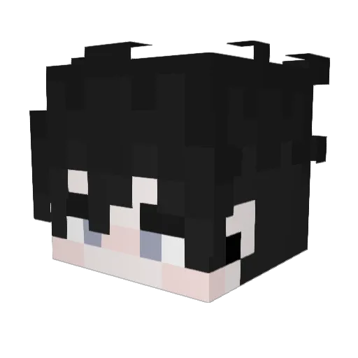Vrqzr Minecraft avatar head, 3D render