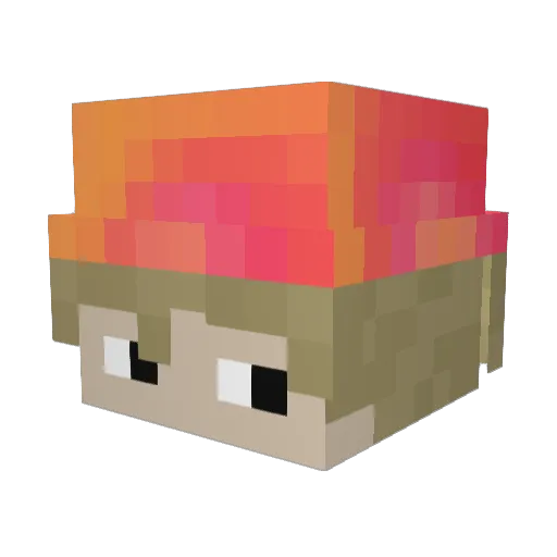 VrtlapaCZ Minecraft avatar head, 3D render