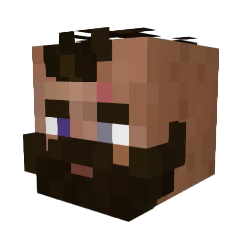Vrublis Minecraft avatar head, 3D render