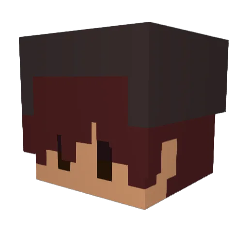 Vrumpo Minecraft avatar head, 3D render