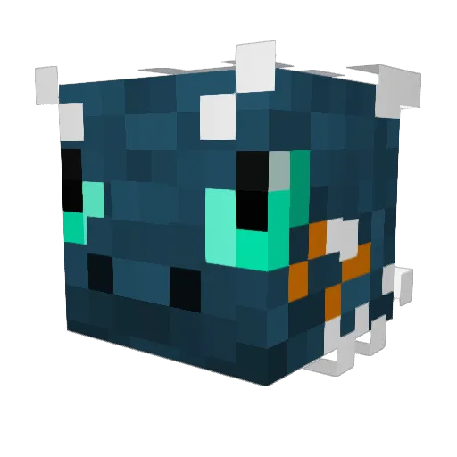 Vrunchy Minecraft avatar head, 3D render