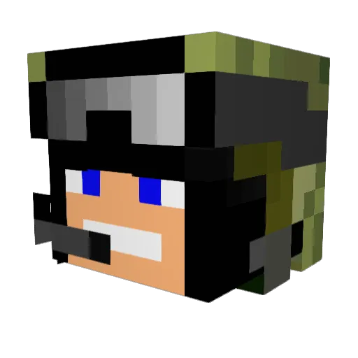VsLife Minecraft avatar head, 3D render