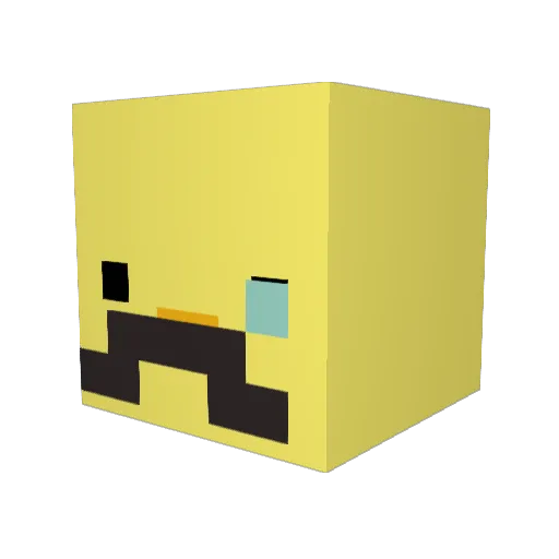 VsionR Minecraft avatar head, 3D render