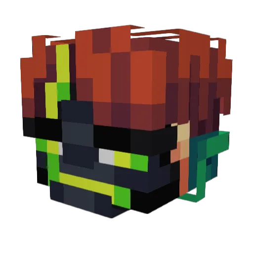 Vsork Minecraft avatar head, 3D render