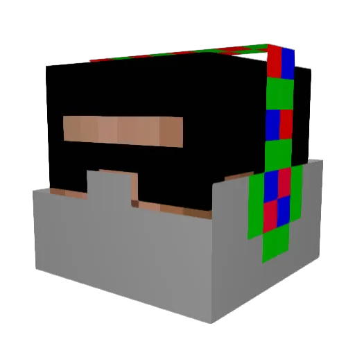 VstarBoy Minecraft avatar head, 3D render