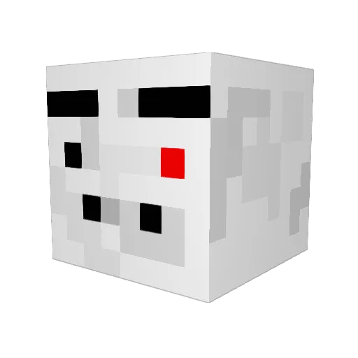 Vsurnopyzik Minecraft avatar head, 3D render