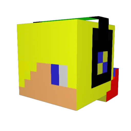 Vtl_ Minecraft avatar head, 3D render