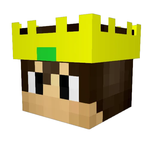 Vton_ Minecraft avatar head, 3D render