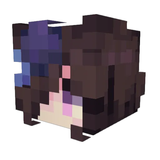 Vtsn Minecraft avatar head, 3D render