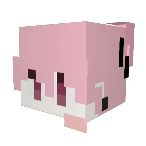 Vu2_1 Minecraft avatar head, 3D render