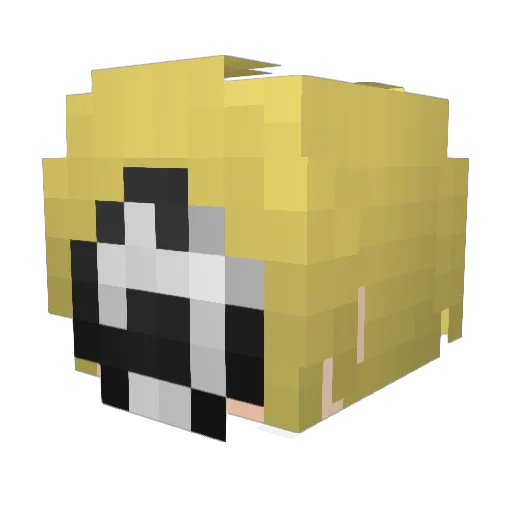 Vuataryu Minecraft avatar head, 3D render