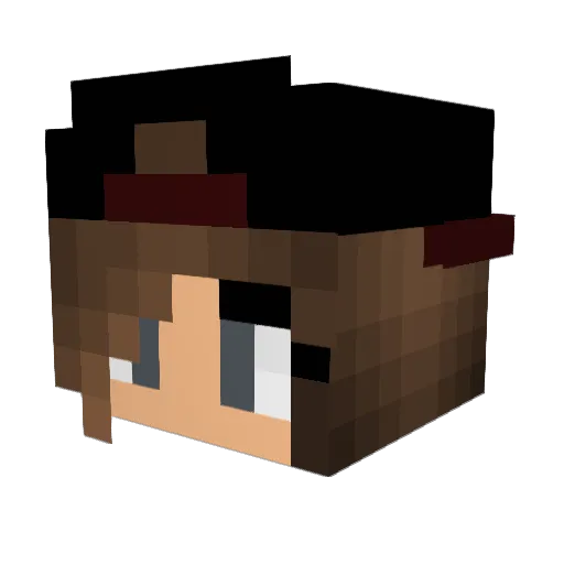 Vuaxu Minecraft avatar head, 3D render