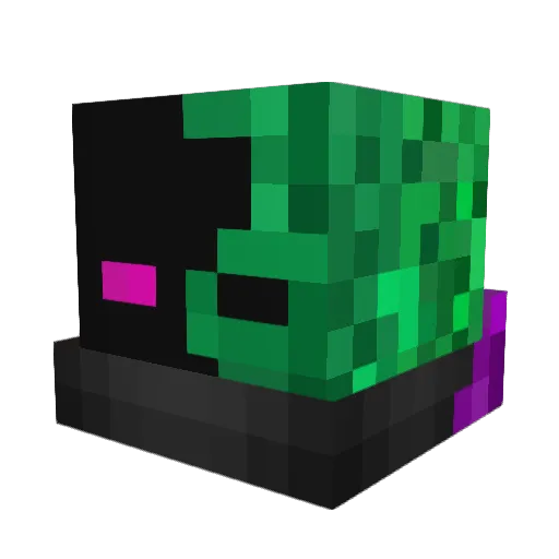 VubbKubb Minecraft avatar head, 3D render