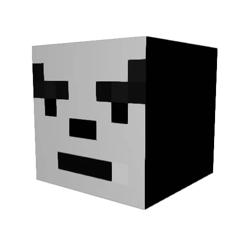 Vuciouz Minecraft avatar head, 3D render