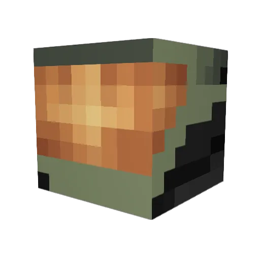 Vuctare Minecraft avatar head, 3D render