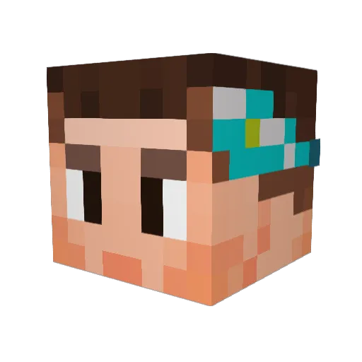 Vudapestt Minecraft avatar head, 3D render