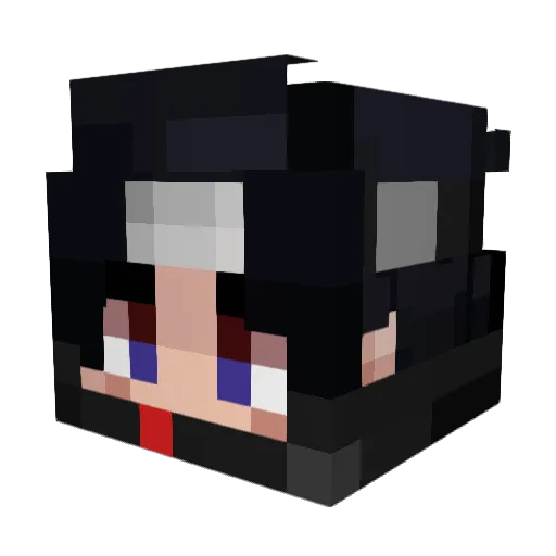 Vuelkap Minecraft avatar head, 3D render