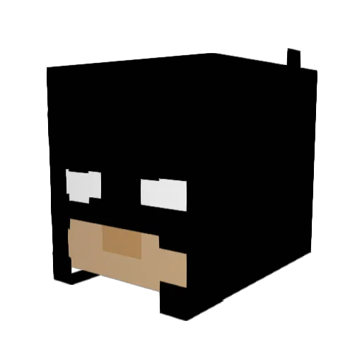 Vuggles Minecraft avatar head, 3D render