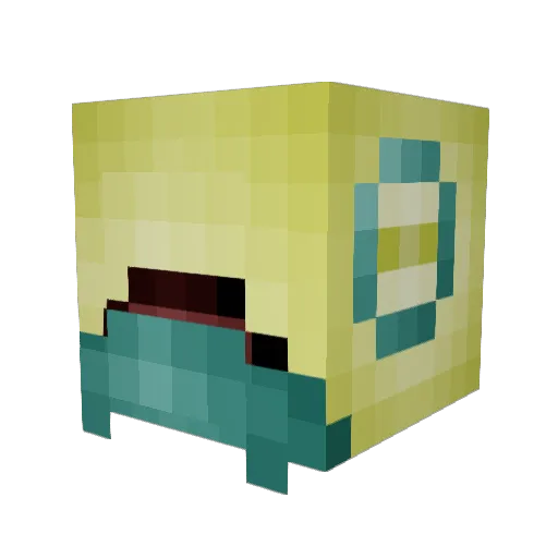 Vuietnam Minecraft avatar head, 3D render