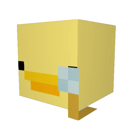 Vuks7 Minecraft avatar head, 3D render