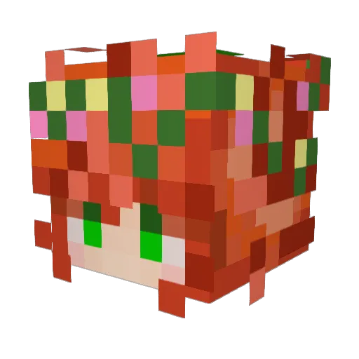VulScript Minecraft avatar head, 3D render