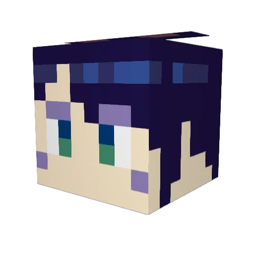 Vulasaur Minecraft avatar head, 3D render