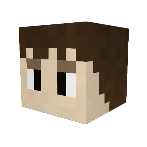 Vulcalien Minecraft avatar head, 3D render